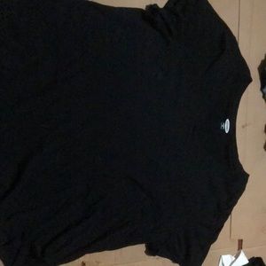 White & Black V Neck Tee Set